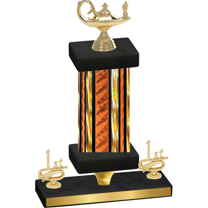 Premium Single Orange Glacier First Place Academics Trophy