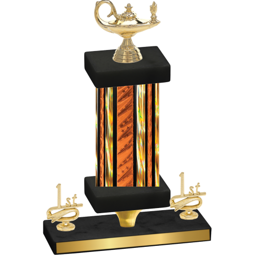 Premium Single Orange Glacier First Place Academics Trophy