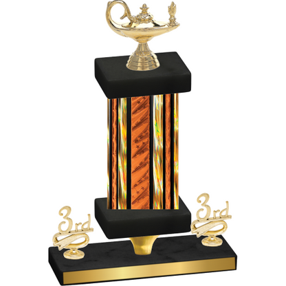 Premium Single Orange Glacier Third Place Academics Trophy