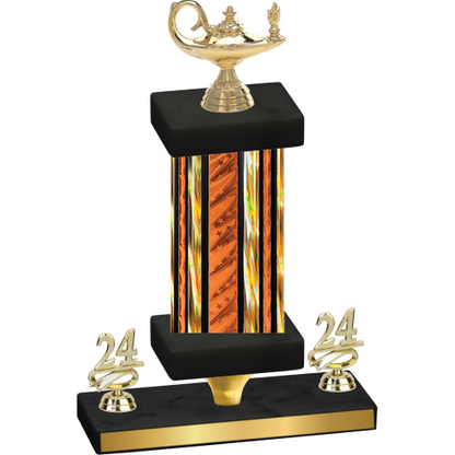 Premium Single Orange Glacier Year Academics Trophy