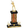 Premium Single Orange Glacier Second Place Softball Trophy