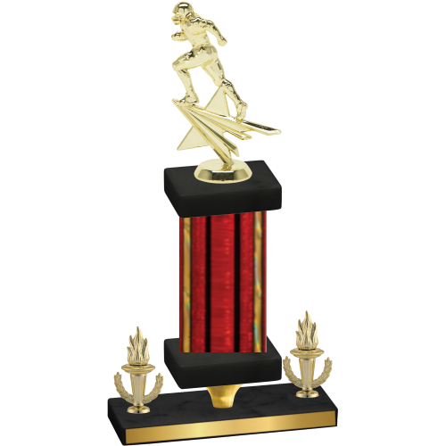 Premium Single Red Glacier Victory Football Trophy