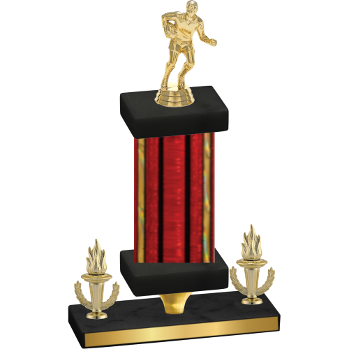 Premium Single Red Glacier Victory Rugby Trophy