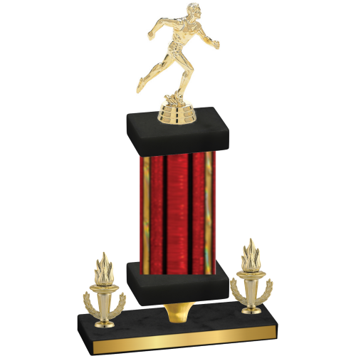 Premium Single Red Glacier Victory Running Trophy