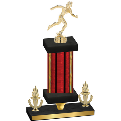 Premium Single Red Glacier Victory Running Trophy