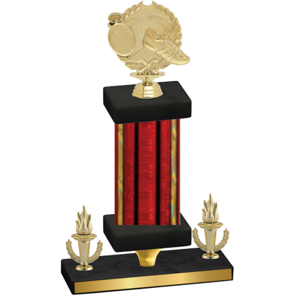 Premium Single Red Glacier Victory Running Trophy