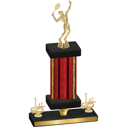 Premium Single Red Glacier First Place Tennis Trophy