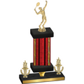 Premium Single Red Glacier Victory Tennis Trophy
