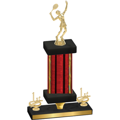 Premium Single Red Glacier First Place Tennis Trophy