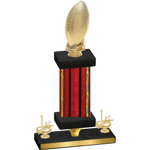 Premium Single Red Glacier First Place Football Trophy