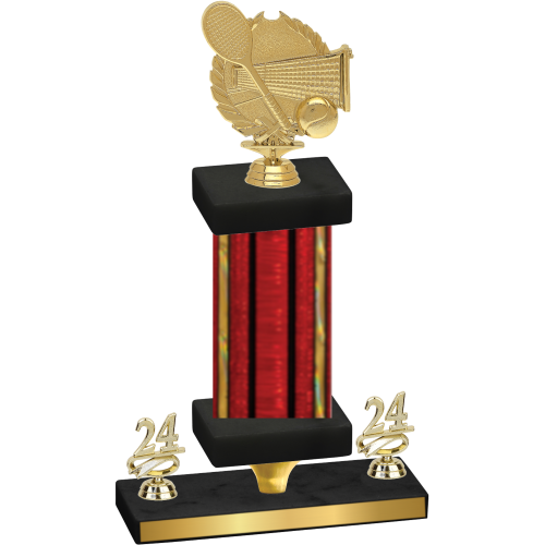 Premium Single Red Glacier Year Tennis Trophy