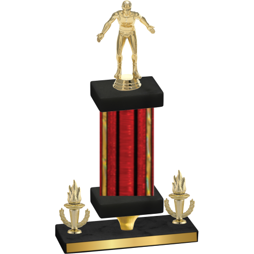 Premium Single Red Glacier Victory Wrestling Trophy