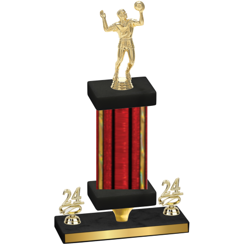 Premium Single Red Glacier Year Volleyball Trophy