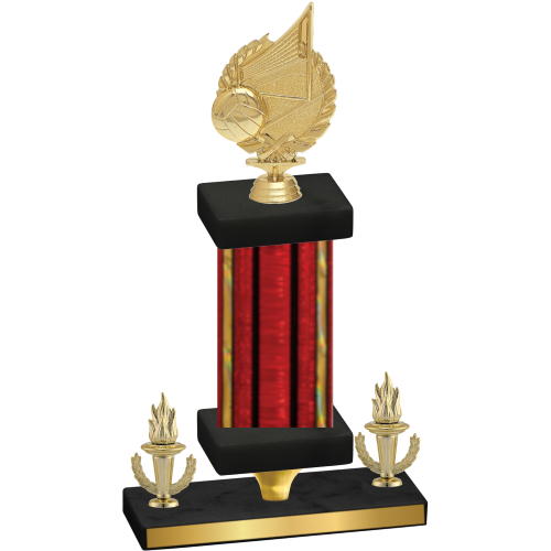 Premium Single Red Glacier Victory Volleyball Trophy