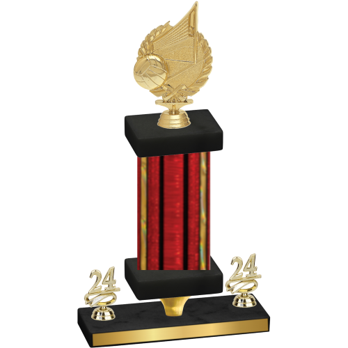 Premium Single Red Glacier Year Volleyball Trophy