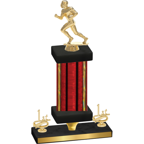 Premium Single Red Glacier First Place Football Trophy