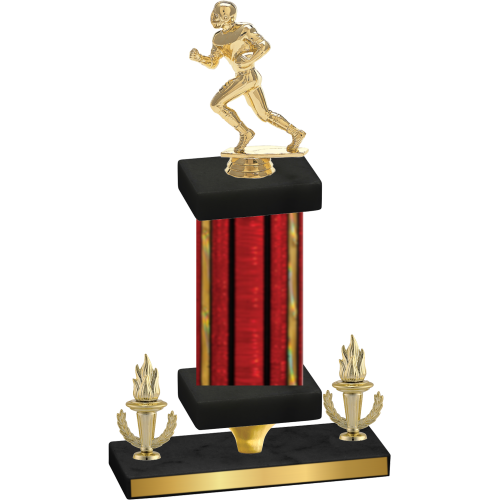 Premium Single Red Glacier Victory Football Trophy