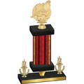 Premium Single Red Glacier Victory Swimming Trophy