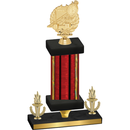 Premium Single Red Glacier Victory Swimming Trophy