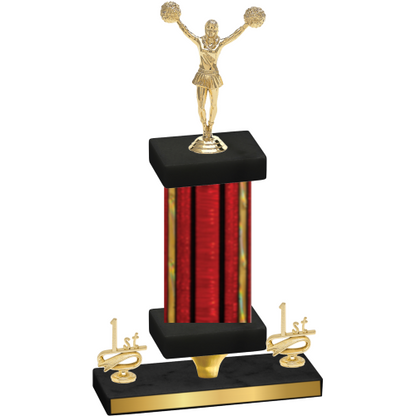 Premium Single Red Glacier First Place Cheerleading Trophy