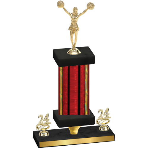 Premium Single Red Glacier Year Cheerleading Trophy