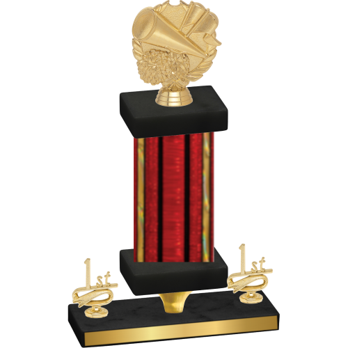 Premium Single Red Glacier First Place Cheerleading Trophy