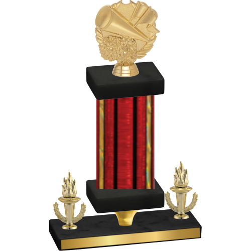 Premium Single Red Glacier Victory Cheerleading Trophy