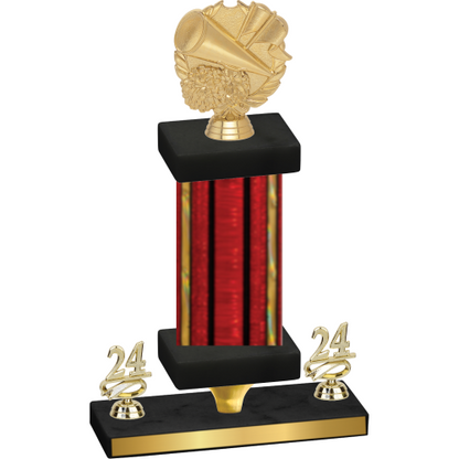 Premium Single Red Glacier Year Cheerleading Trophy