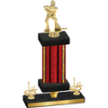 Premium Single Red Glacier First Place Hockey Trophy