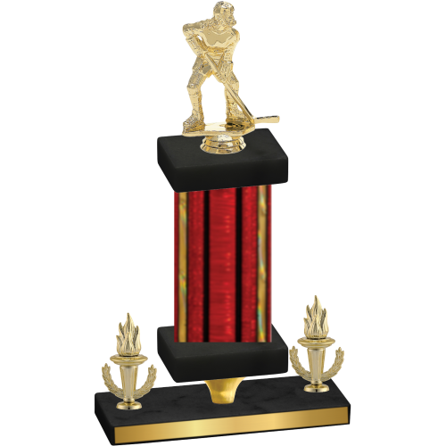 Premium Single Red Glacier Victory Hockey Trophy