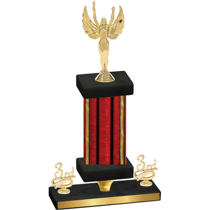 Premium Single Red Glacier Third Place Victory Trophy