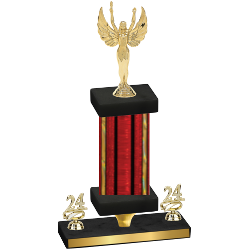 Premium Single Red Glacier Year Victory Trophy