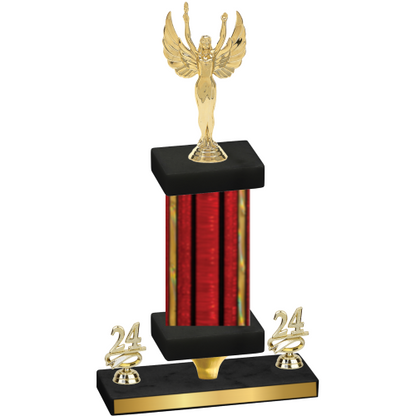 Premium Single Red Glacier Year Victory Trophy