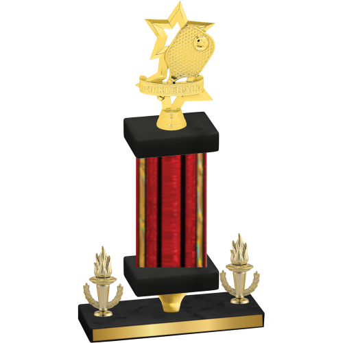 Premium Single Red Glacier Victory Pickleball Trophy