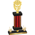 Premium Single Red Glacier First Place Pickleball Trophy