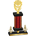 Premium Single Red Glacier Victory Pickleball Trophy