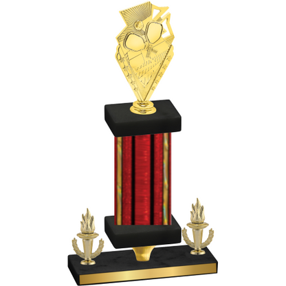 Premium Single Red Glacier Victory Pickleball Trophy