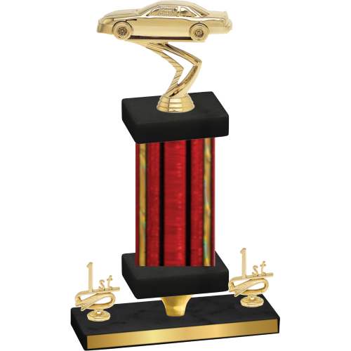 Premium Single Red Glacier First Place Cars Trophy