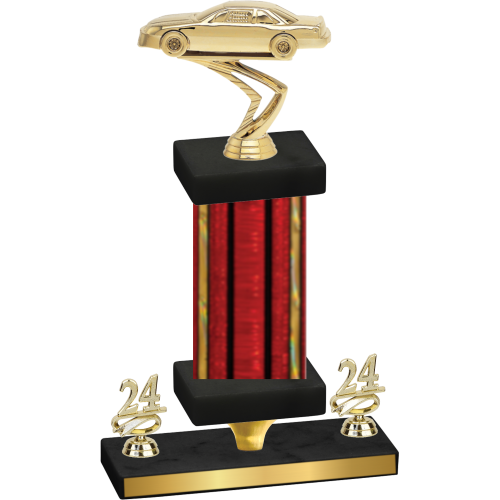 Premium Single Red Glacier Year Cars Trophy