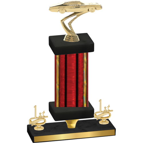 Premium Single Red Glacier First Place Cars Trophy