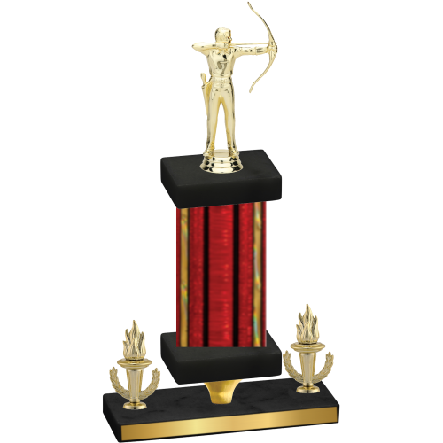 Premium Single Red Glacier Victory Archery Trophy