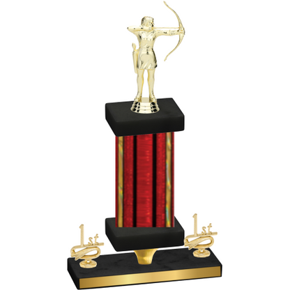 Premium Single Red Glacier First Place Archery Trophy