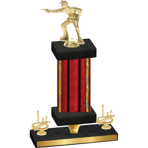 Premium Single Red Glacier First Place Shooter Trophy