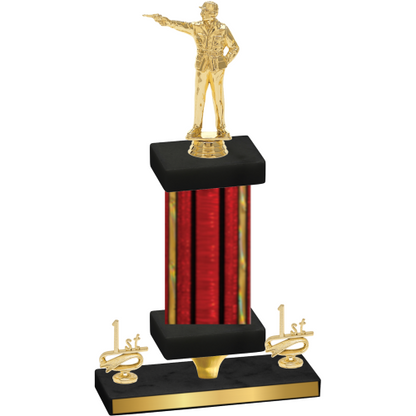 Premium Single Red Glacier First Place Shooter Trophy