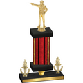 Premium Single Red Glacier Victory Shooter Trophy