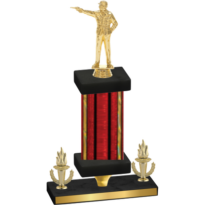 Premium Single Red Glacier Victory Shooter Trophy