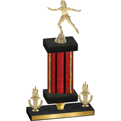 Premium Single Red Glacier Victory Skater Trophy