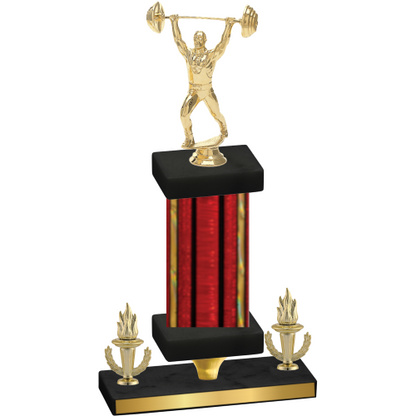 Premium Single Red Glacier Victory Weights Trophy