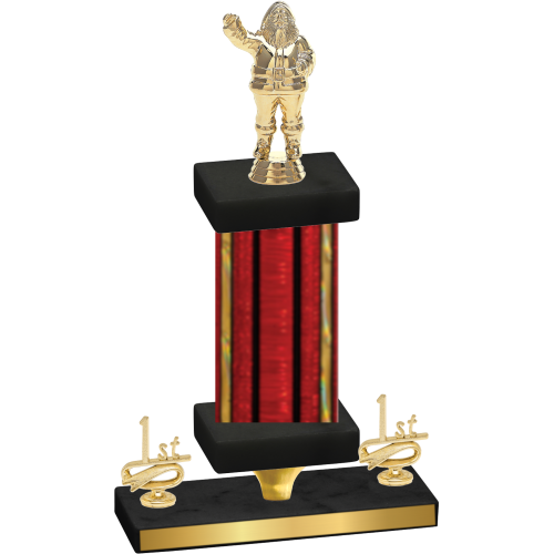 Premium Single Red Glacier First Place Holiday Trophy