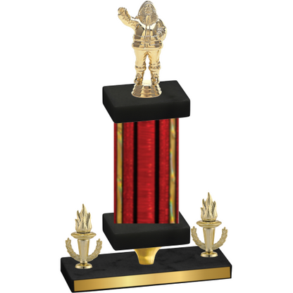 Premium Single Red Glacier Victory Holiday Trophy